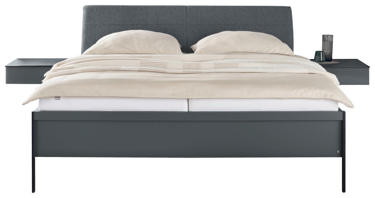 BETTANLAGE - Grau, MODERN, Glas/Textil (180/200cm) - Musterring