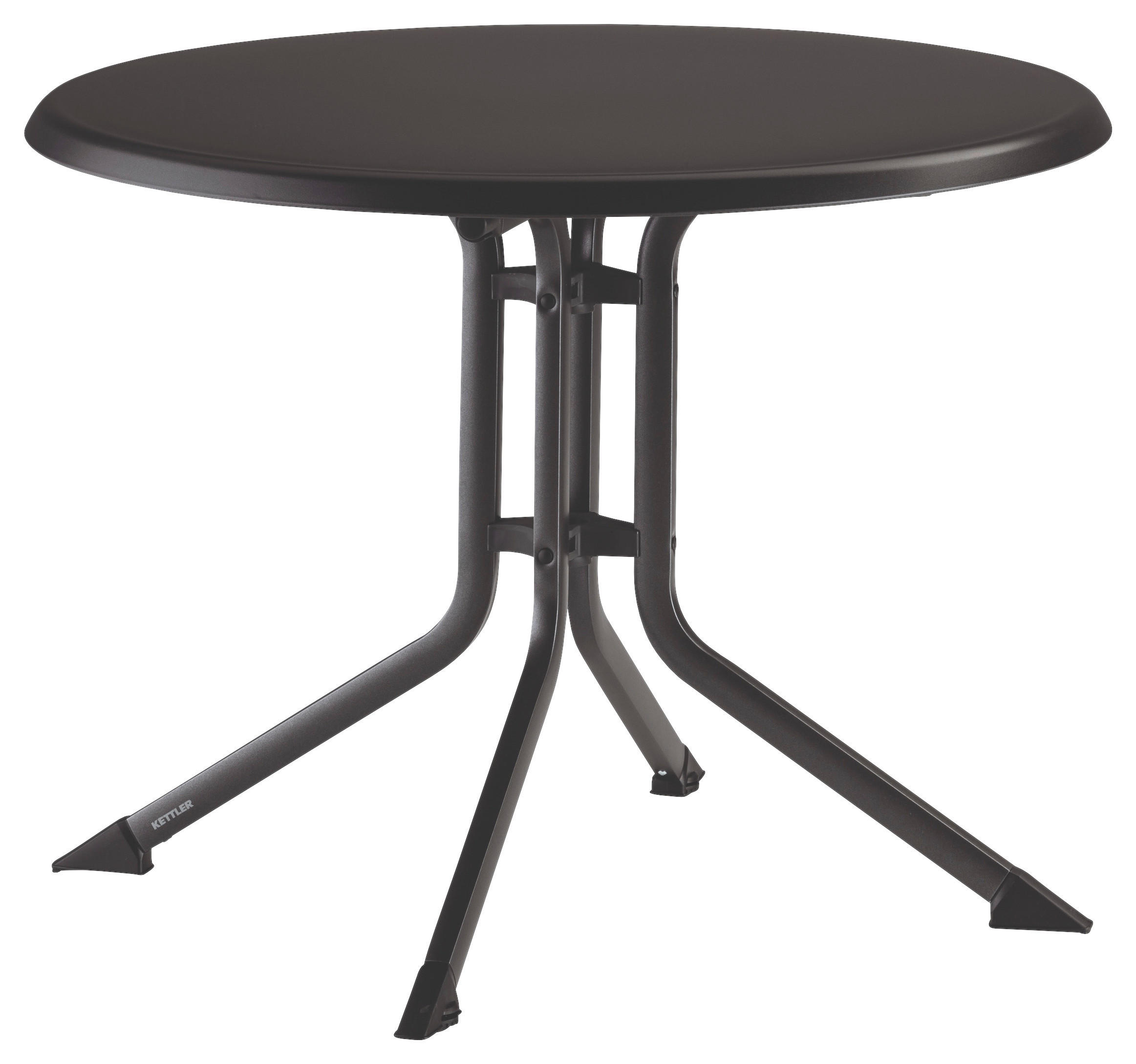 GARTENKLAPPTISCH 85/85/74 cm Metall, Kunststoff rund  - Anthrazit, Basics, Kunststoff/Metall (85/85/74cm) - Kettler