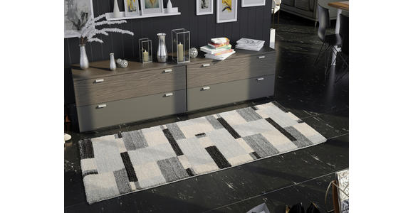 LÄUFER 80/200 cm Palazzo Bloc Grau  - Grau, Design, Textil (80/200cm) - Novel