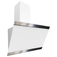 DUNSTABZUGSHAUBE CH89060W  - Weiß, Trend, Glas/Metall (59,5/74,2-109,2/38,5cm) - Respekta