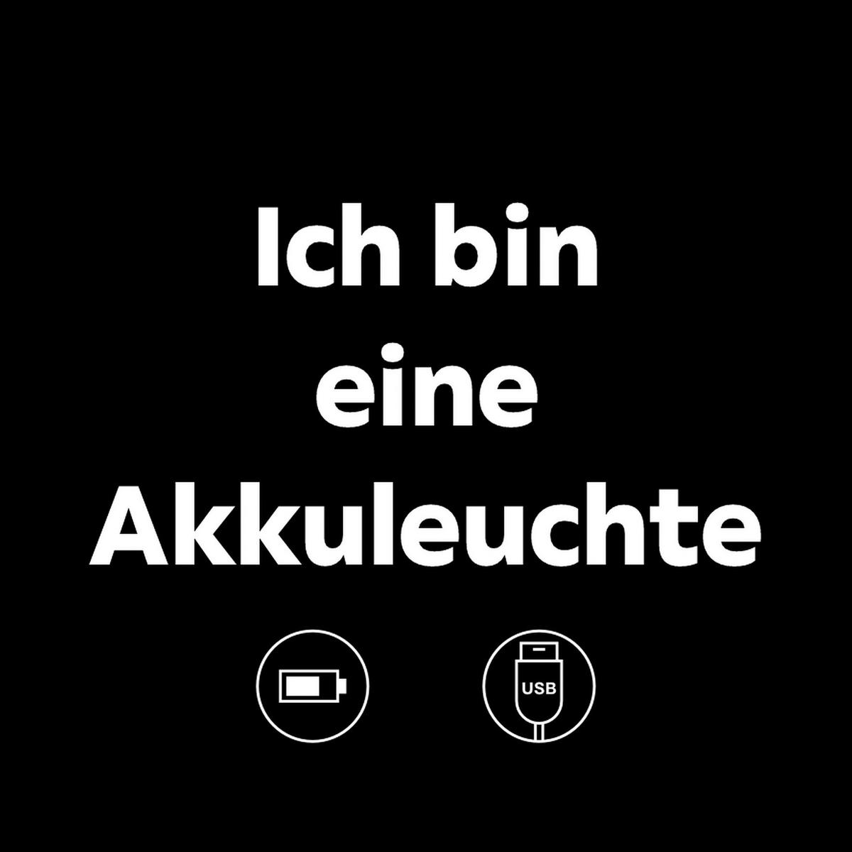 AKKU-TISCHLEUCHTE Giga 10/36 cm  - Schwarz/Weiß, KONVENTIONELL, Kunststoff/Metall (10/36cm) - Boxxx