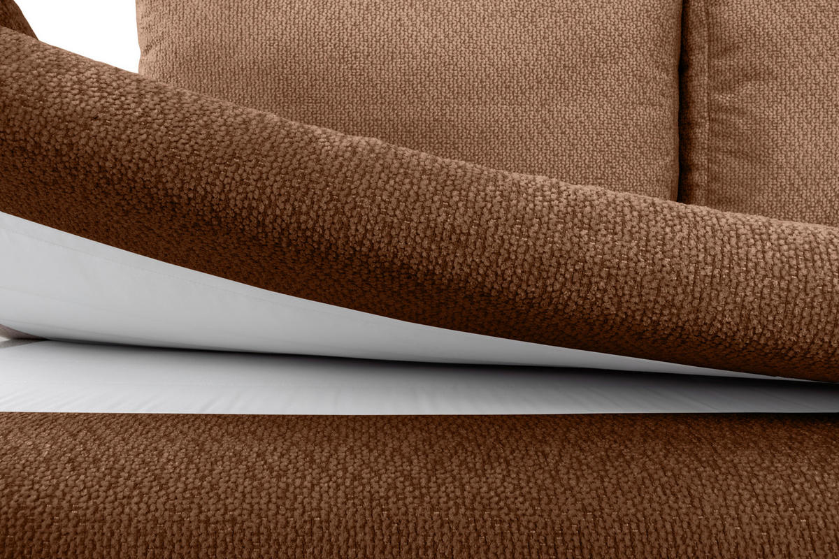 SCHLAFSOFA - Rostfarben/Schwarz, KONVENTIONELL, Kunststoff/Textil (195/93/83cm) - Carryhome