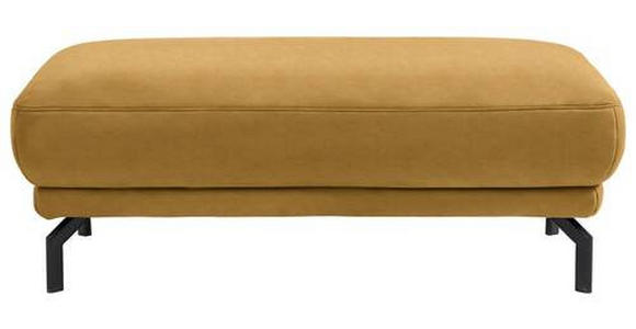 HOCKER in Textil Gelb - Gelb/Schwarz, Design, Textil/Metall (127/46/72cm) - Dieter Knoll