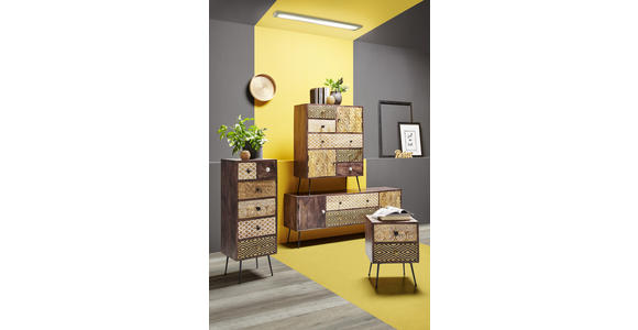 KOMMODE in 80/90/35 cm - Goldfarben/Multicolor, LIFESTYLE, Holz/Metall (80/90/35cm) - Landscape
