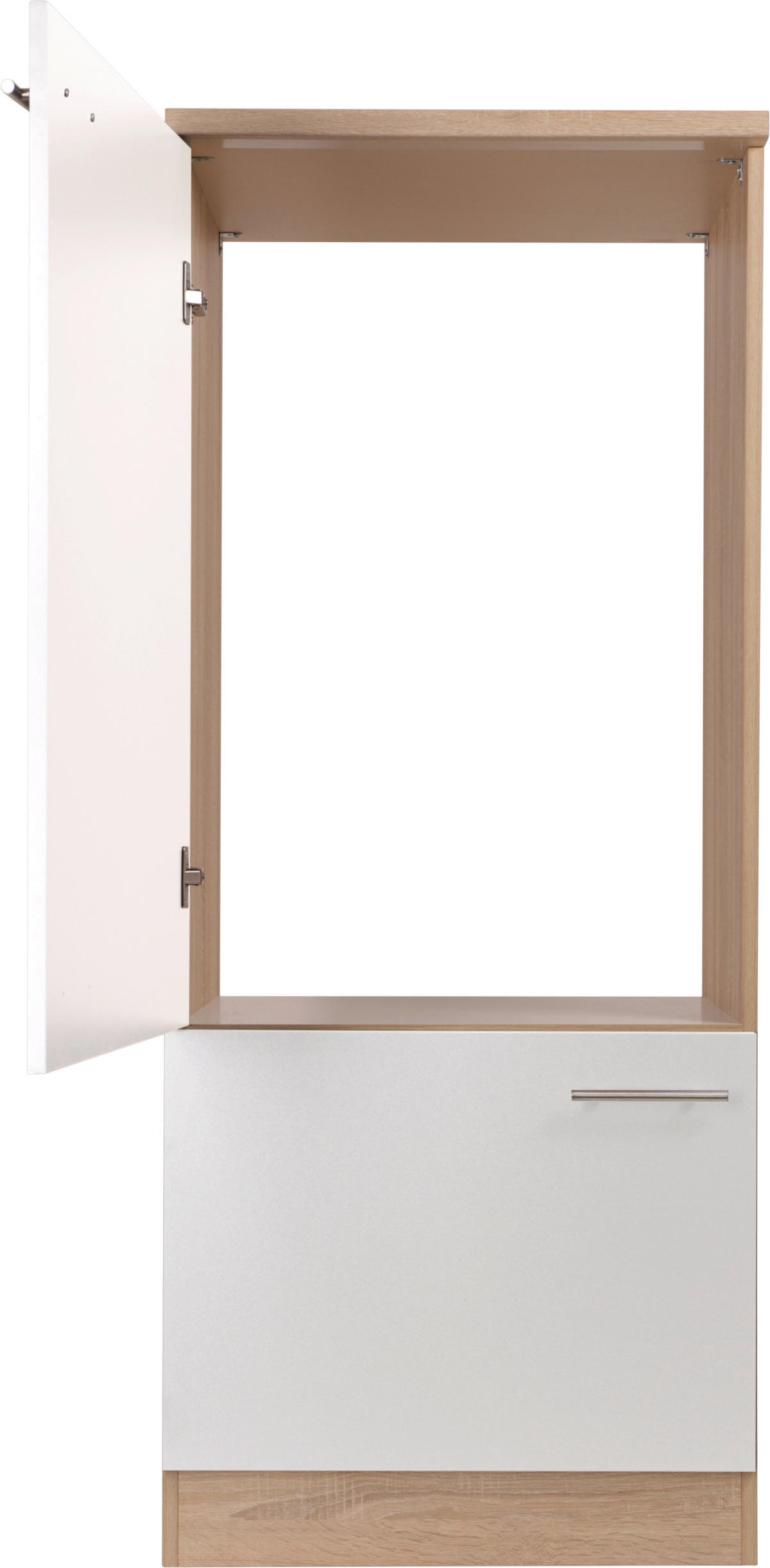 SKÅP FÖR VITVAROR 60/144,8/60 cm  i vit, ekfärgad  - vit/silver, Basics, metall/trämaterial (60/144,8/60cm) - Respekta