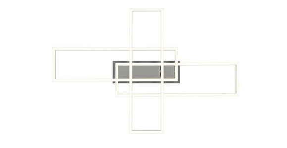 LED-DECKENLEUCHTE 82,5/55/8 cm - Chromfarben/Silberfarben, Basics, Kunststoff/Metall (82,5/55/8cm) - Novel