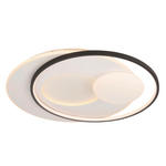 LED-DECKENLEUCHTE 58/50/10,5 cm   - Schwarz/Weiß, Basics, Kunststoff/Metall (58/50/10,5cm) - Novel