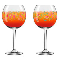 GLÄSERSET Summer Breeze 2-teilig  - Transparent/Lila, Trend, Glas (10,6/21,7cm) - Ritzenhoff