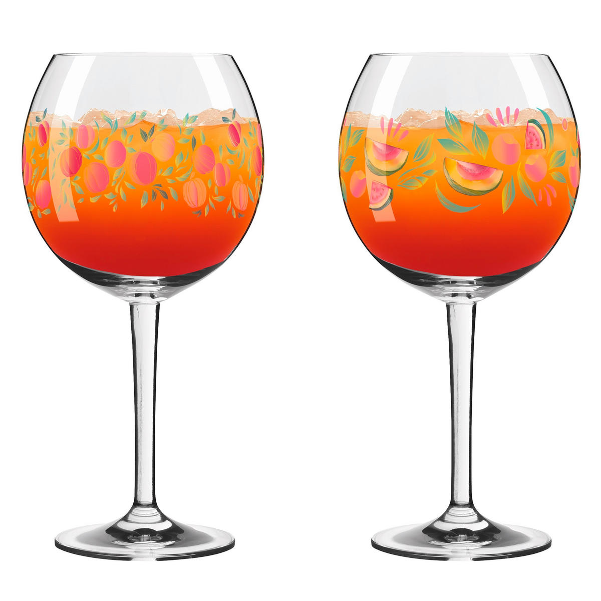 GLÄSERSET Summer Breeze 2-teilig  - Transparent/Lila, Trend, Glas (10,6/21,7cm) - Ritzenhoff