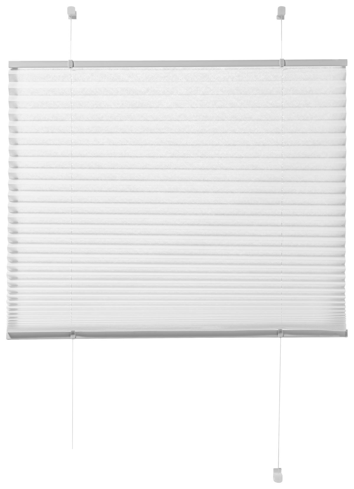 PLISOVANÁ ROLETA, polopriehľadné, 50/130 cm - biela, Basics, textil (50/130cm) - Boxxx