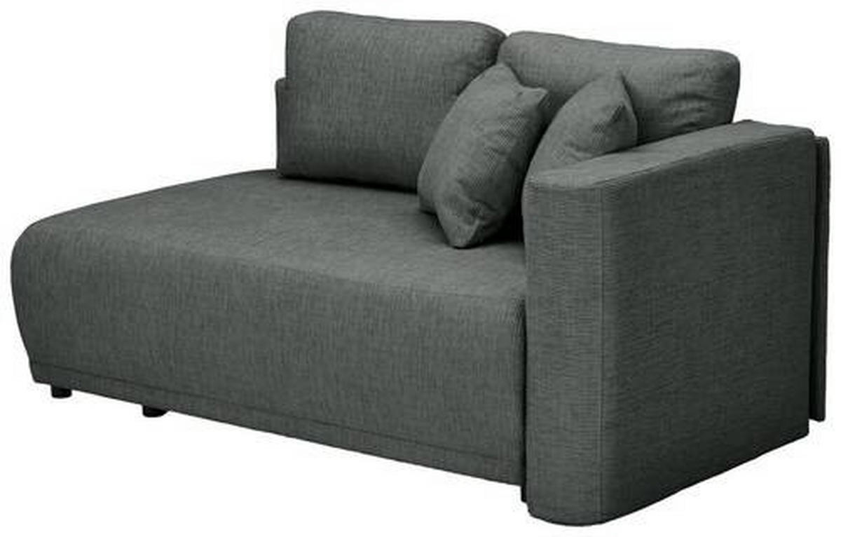 CHAISELONGUE Chenille Anthrazit  - Anthrazit/Schwarz, KONVENTIONELL, Kunststoff/Textil (171/73/93cm) - Carryhome