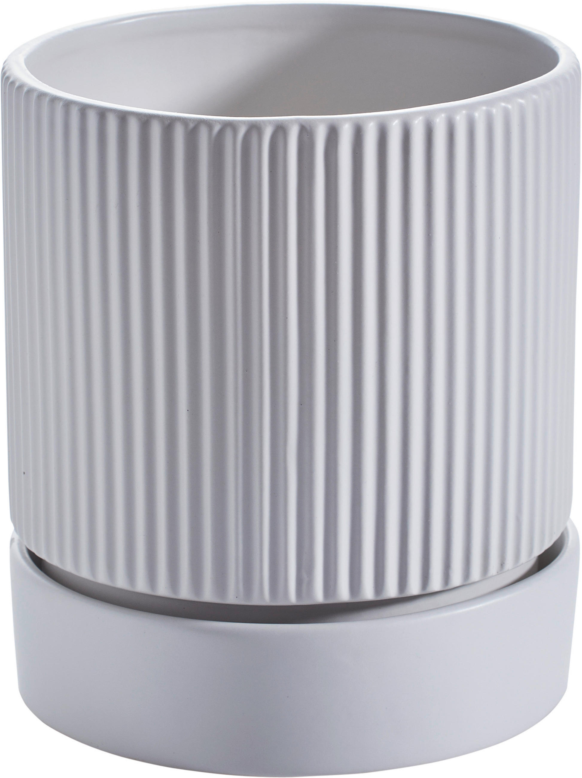 PFLANZENTOPF   - Weiß, Trend, Keramik (17,2/18,5cm) - Ambia Home