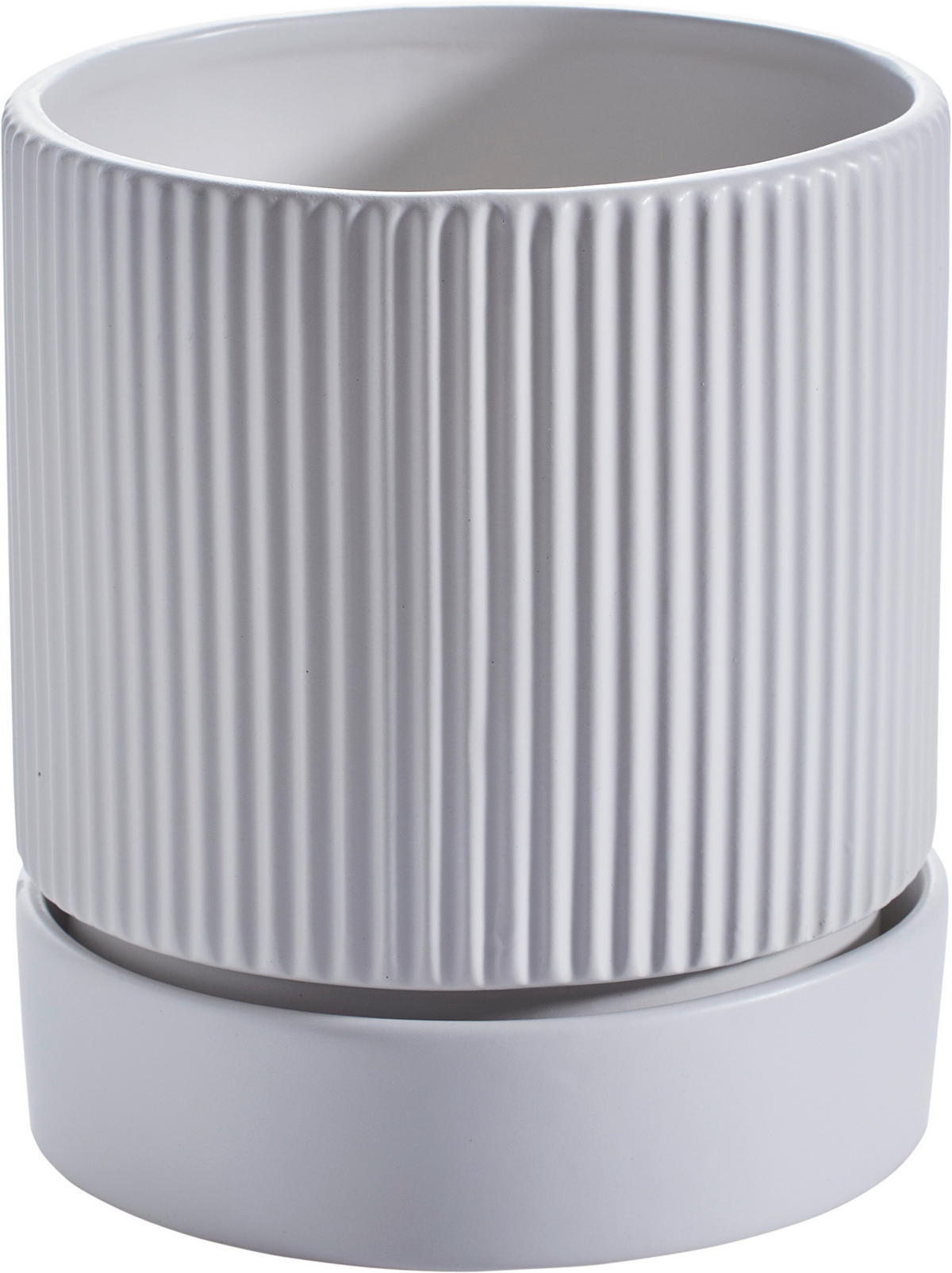 PFLANZENTOPF   - Weiß, Trend, Keramik (17,2/18,5cm) - Ambia Home