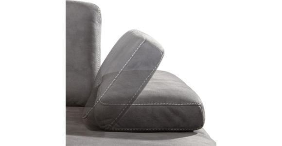 WOHNLANDSCHAFT Braun Flachgewebe - Beige/Braun, Design, Textil/Metall (298/178cm) - Valnatura