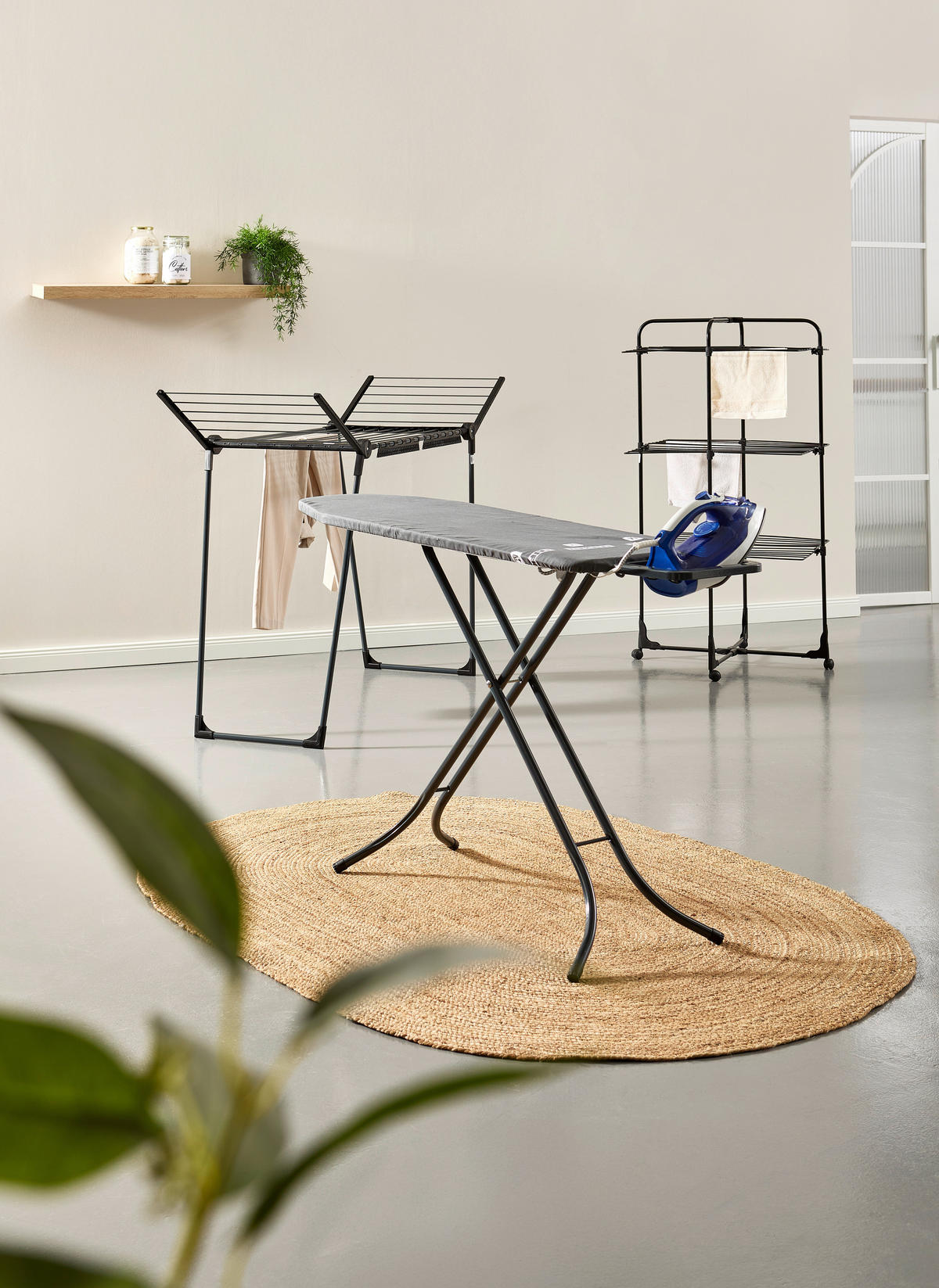 TURMWÄSCHETROCKNER CLASSIC TOWER 270 BLACK 68/68/126 cm  - Schwarz, Basics, Kunststoff (68/68/126cm) - Leifheit