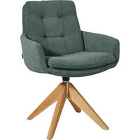 ARMLEHNSTUHL  in Cord  - Eichefarben/Grün, Design, Holz/Textil (63/90/69cm) - Johann Jakob