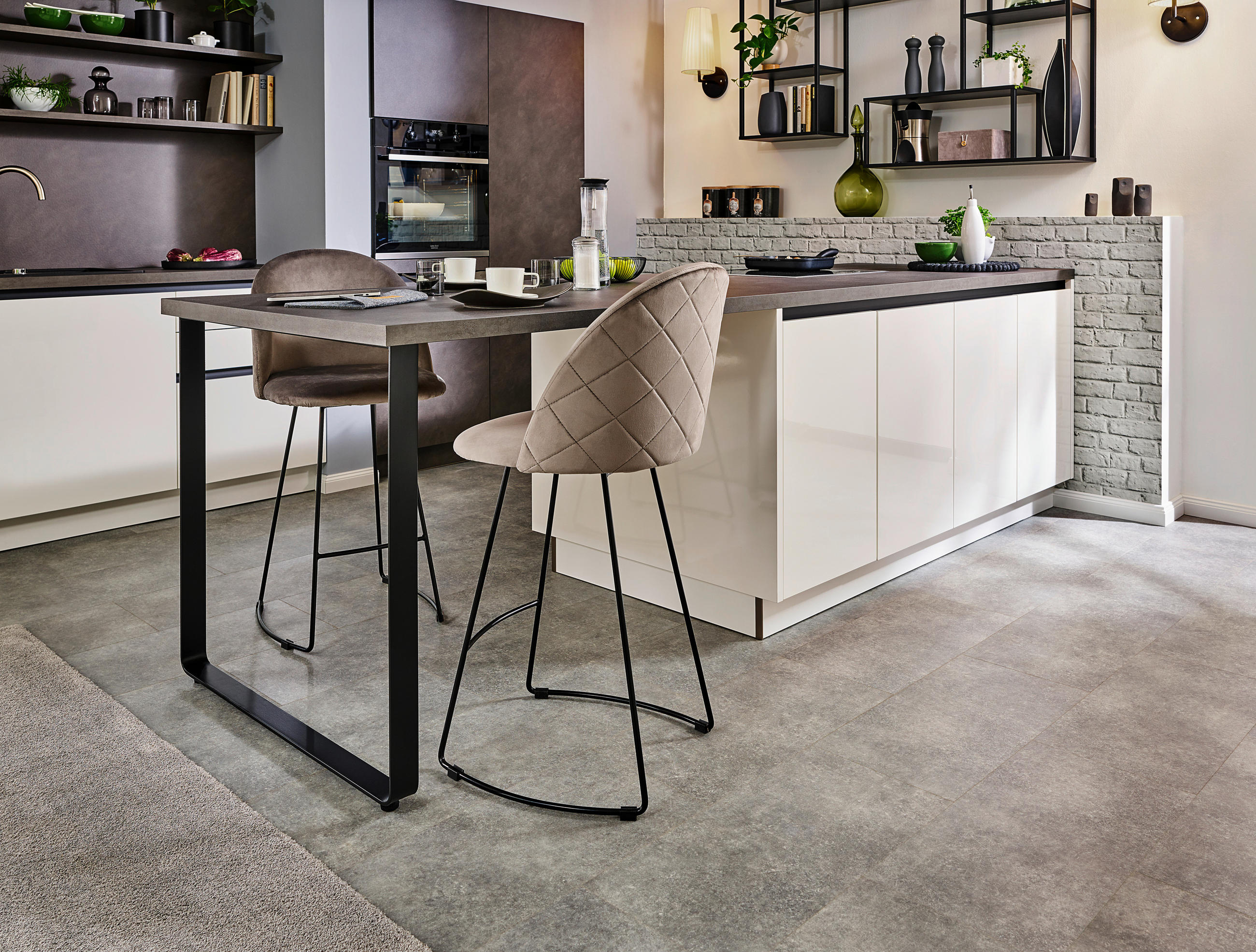 EINBAUKÜCHE DK305  - Weiß, Design, Holzwerkstoff - Dieter Knoll