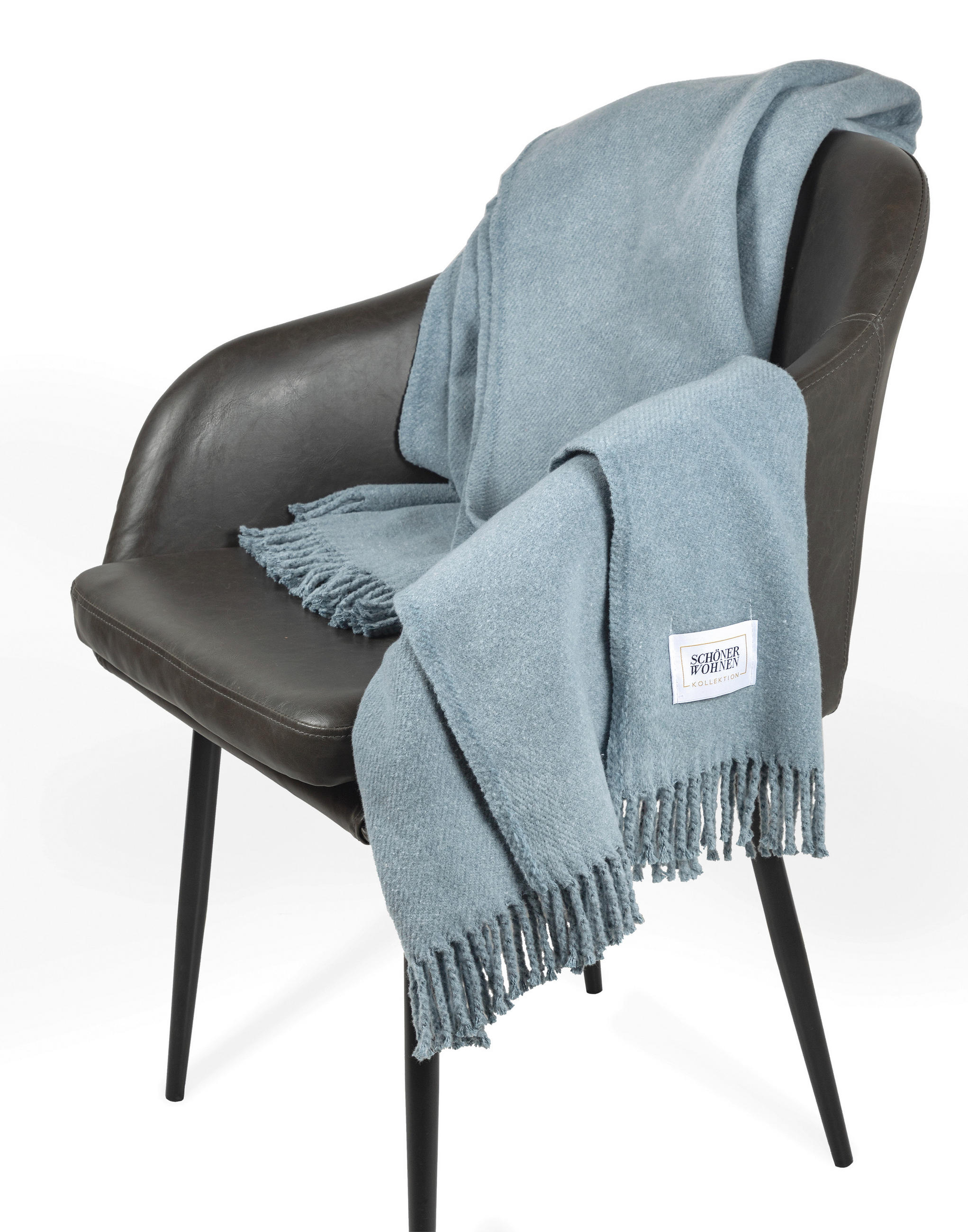 PLAID SW-BASICS  - Blau, Basics, Textil (140/200cm) - Schöner Wohnen