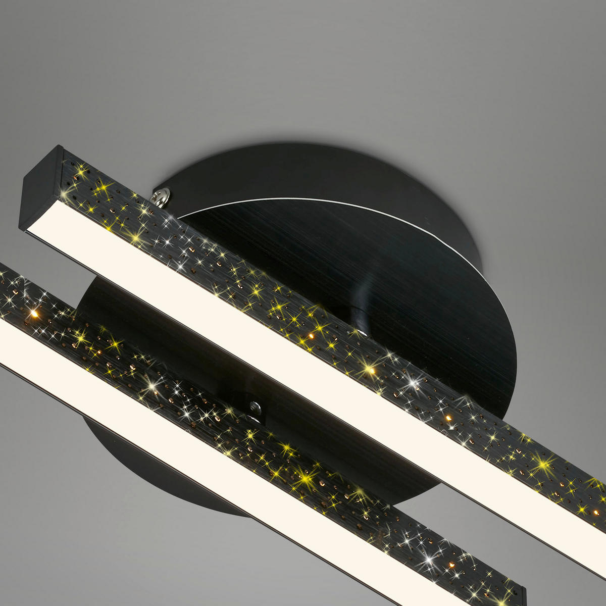 LED PLAFONJERA  - crna, Dizajnerski, metal/plastika (135/14/6,5cm)