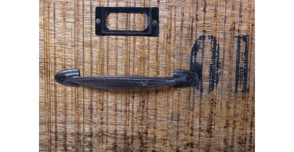BARWAGEN Mangoholz massiv Braun, Schwarz  - Schwarz/Braun, Design, Holz/Metall (97/85/43cm) - Carryhome