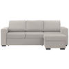 ECKSOFA Creme Velours  - Creme/Schwarz, Design, Kunststoff/Textil (244/157cm) - Carryhome