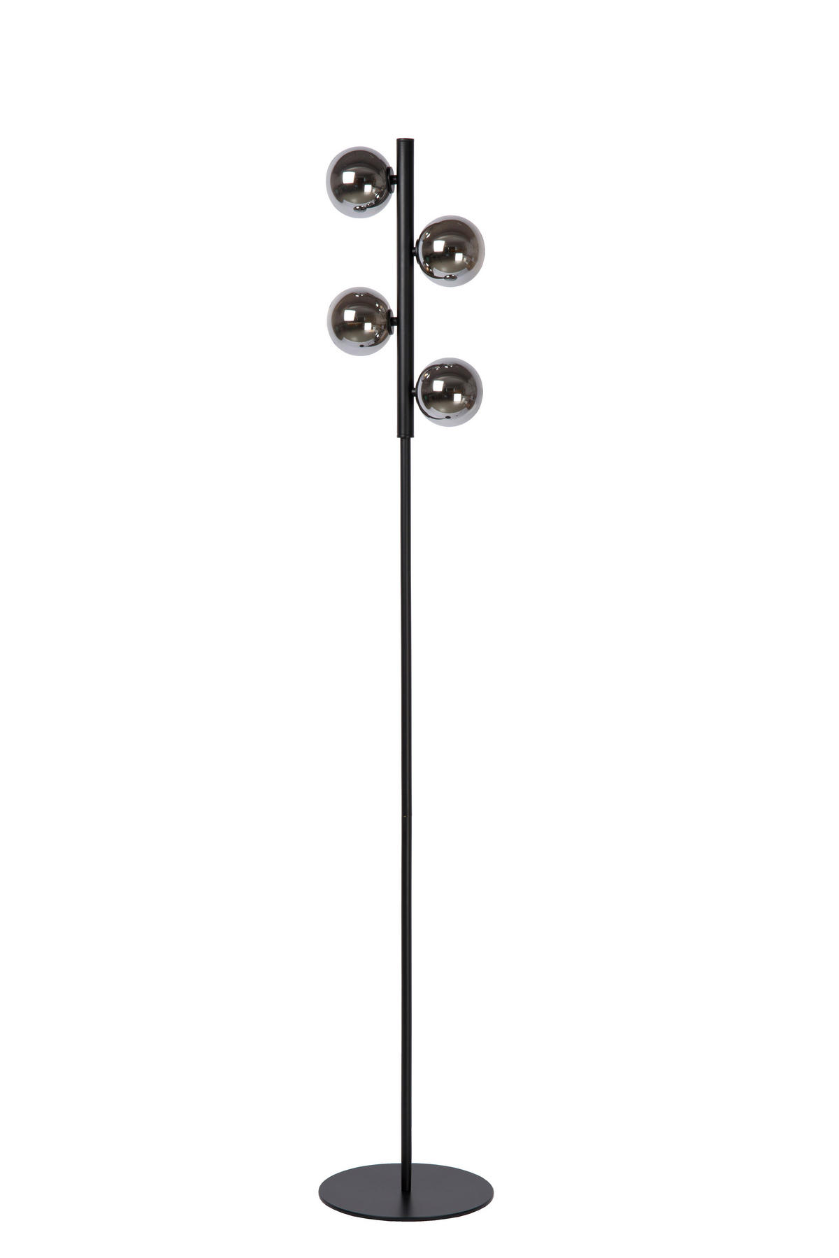 STEHLEUCHTE 26/25/154 cm    - Hellgrau/Schwarz, Design, Glas/Metall (26/25/154cm) - Lucide