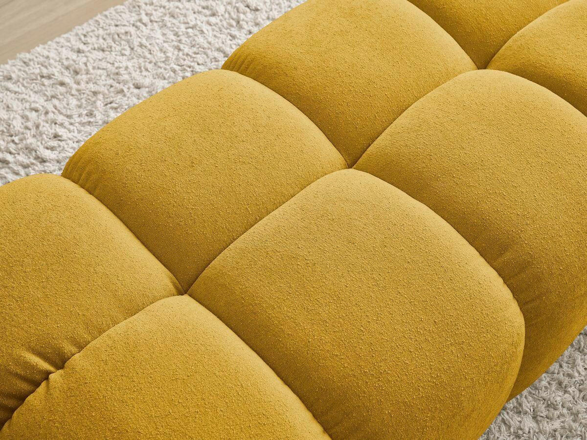 HOCKER EVEREST Struktur Gelb  - Gelb/Schwarz, MODERN, Kunststoff/Textil (140/70/40cm)