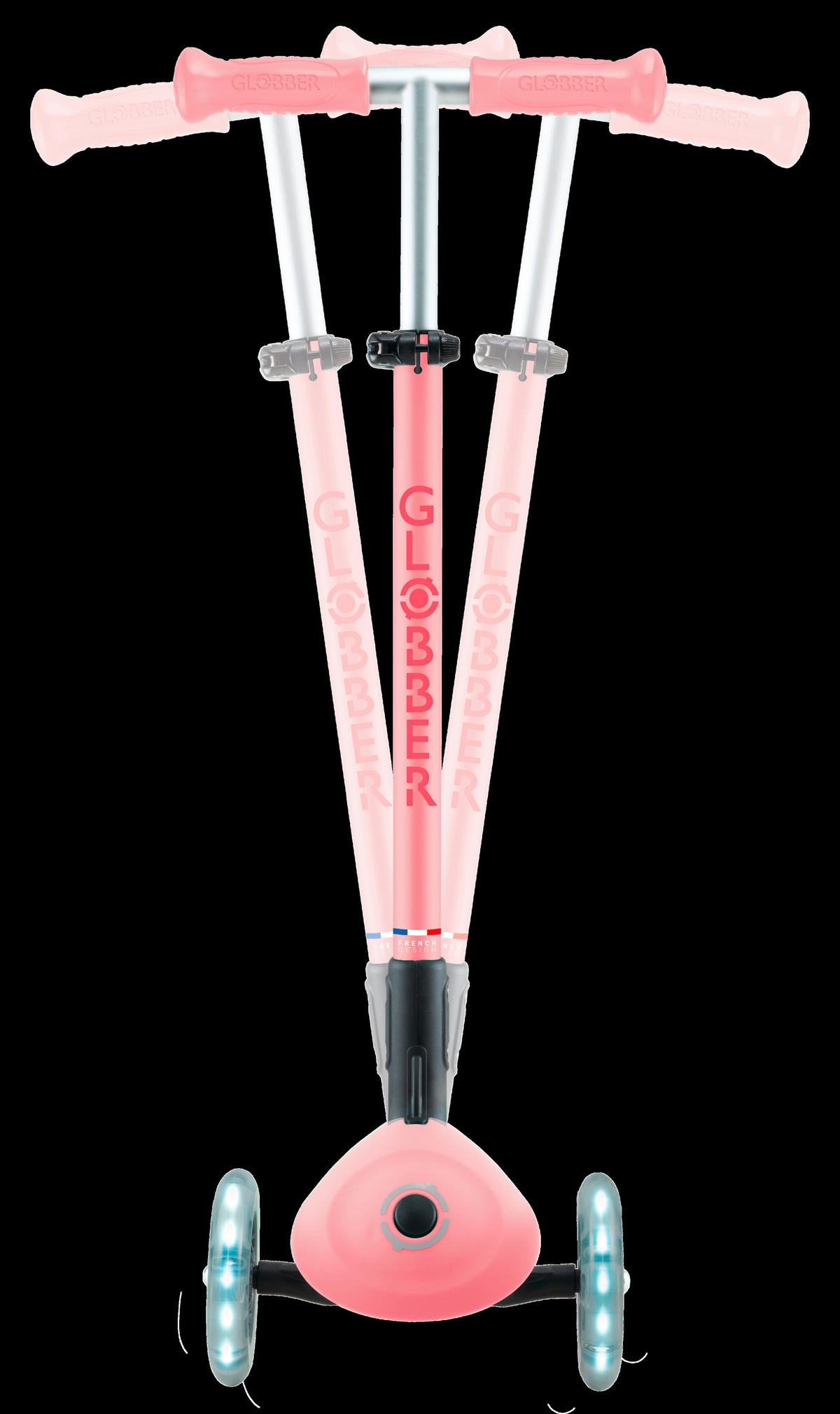 SCOOTER PRIMO FOLDABLE PLUS LIGHTS  - Pink, LIFESTYLE, Kunststoff/Metall (57,5/28/82,5cm) - GLOBBER