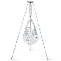 FEDERWIEGE BIO AIRGREY  Weiß, Hellgrau  - Hellgrau/Weiß, Basics, Kunststoff/Textil (135/194/135cm) - SCHMUSEWOLKE