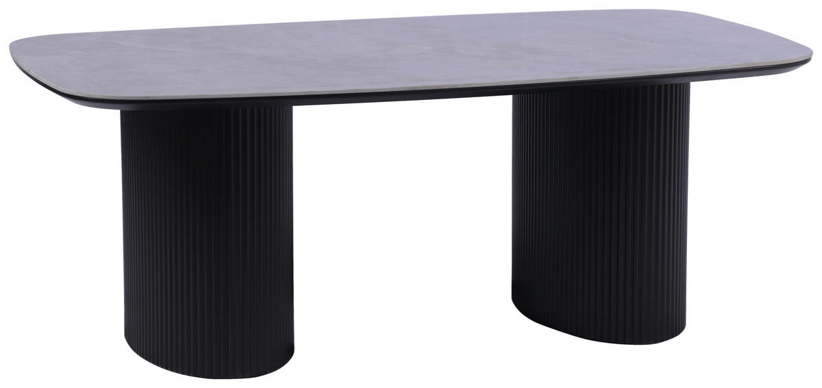 COUCHTISCH 120/70/45 cm rechteckig Grau, Schwarz  - Schwarz/Grau, Design, Keramik/Holzwerkstoff (120/70/45cm) - Stylife