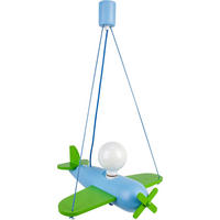 KINDERHÄNGELEUCHTE Clipper 42/47/75 cm   - Blau/Grün, Basics, Holz (42/47/75cm)