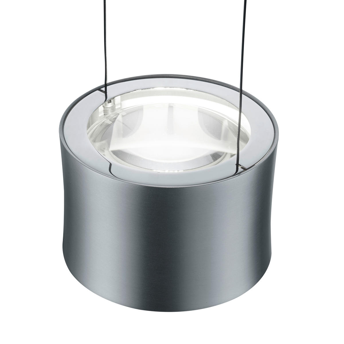 LED-HÄNGELEUCHTE 12/150 cm  - Nickelfarben, Design, Metall (12/150cm) - Bankamp