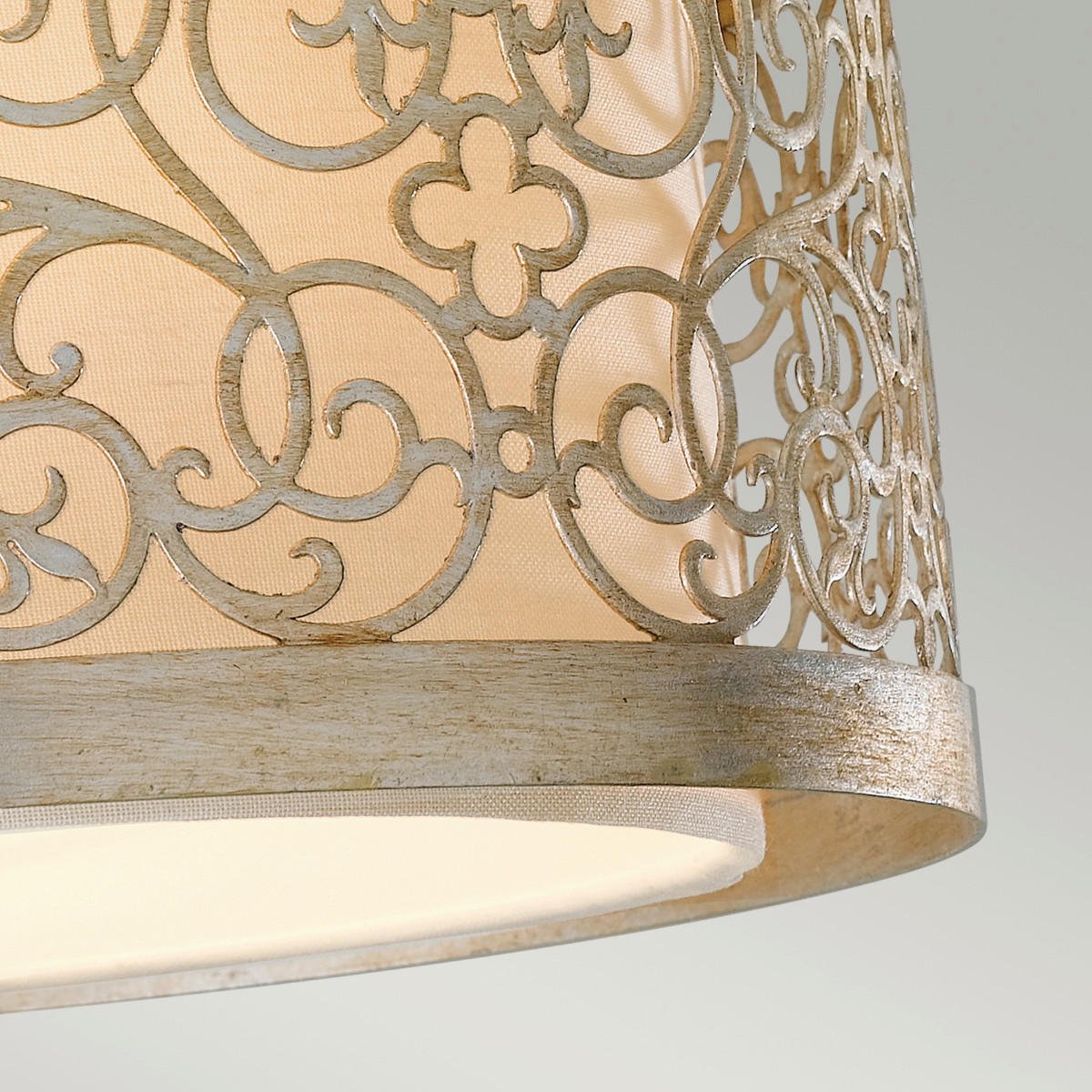DECKENLEUCHTE Elstead Arabesque 37.5/17.1 cm   - Champagner/Silberfarben, LIFESTYLE, Glas/Metall (37.5/17.1cm) - Elstead Lighting