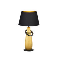 NAMIZNA SVETILKA  Thebes      20/38 cm       - zlate barve/črna, Basics, tekstil/keramika (20/38cm)