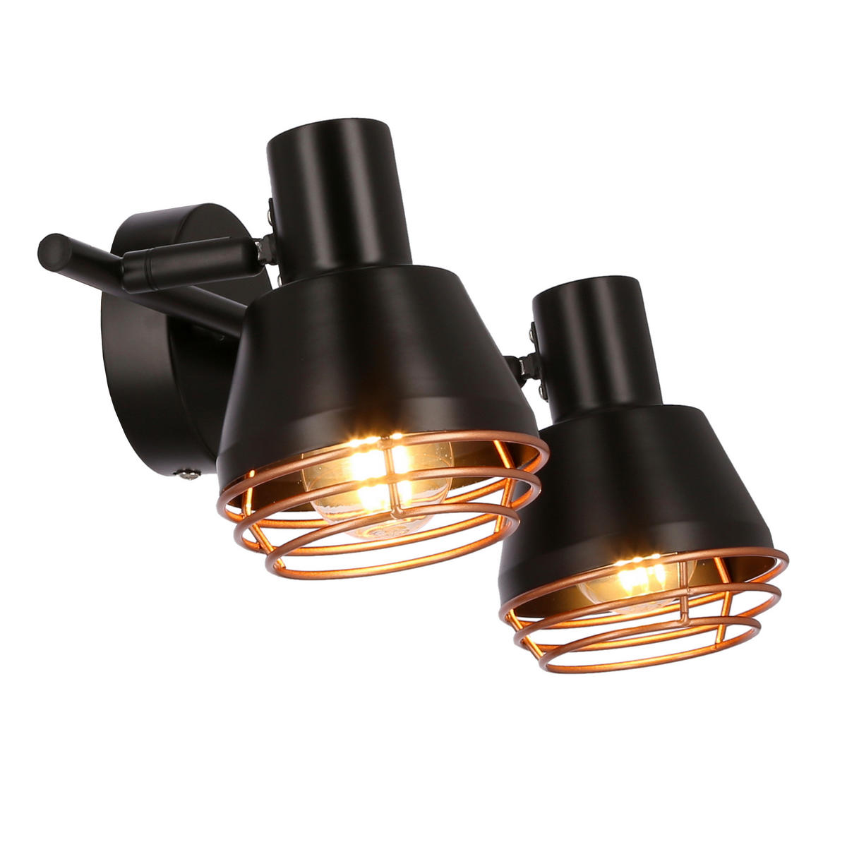 DECKENSTRAHLER Neria 18/32/15 cm   - Schwarz, KONVENTIONELL, Metall (18/32/15cm)