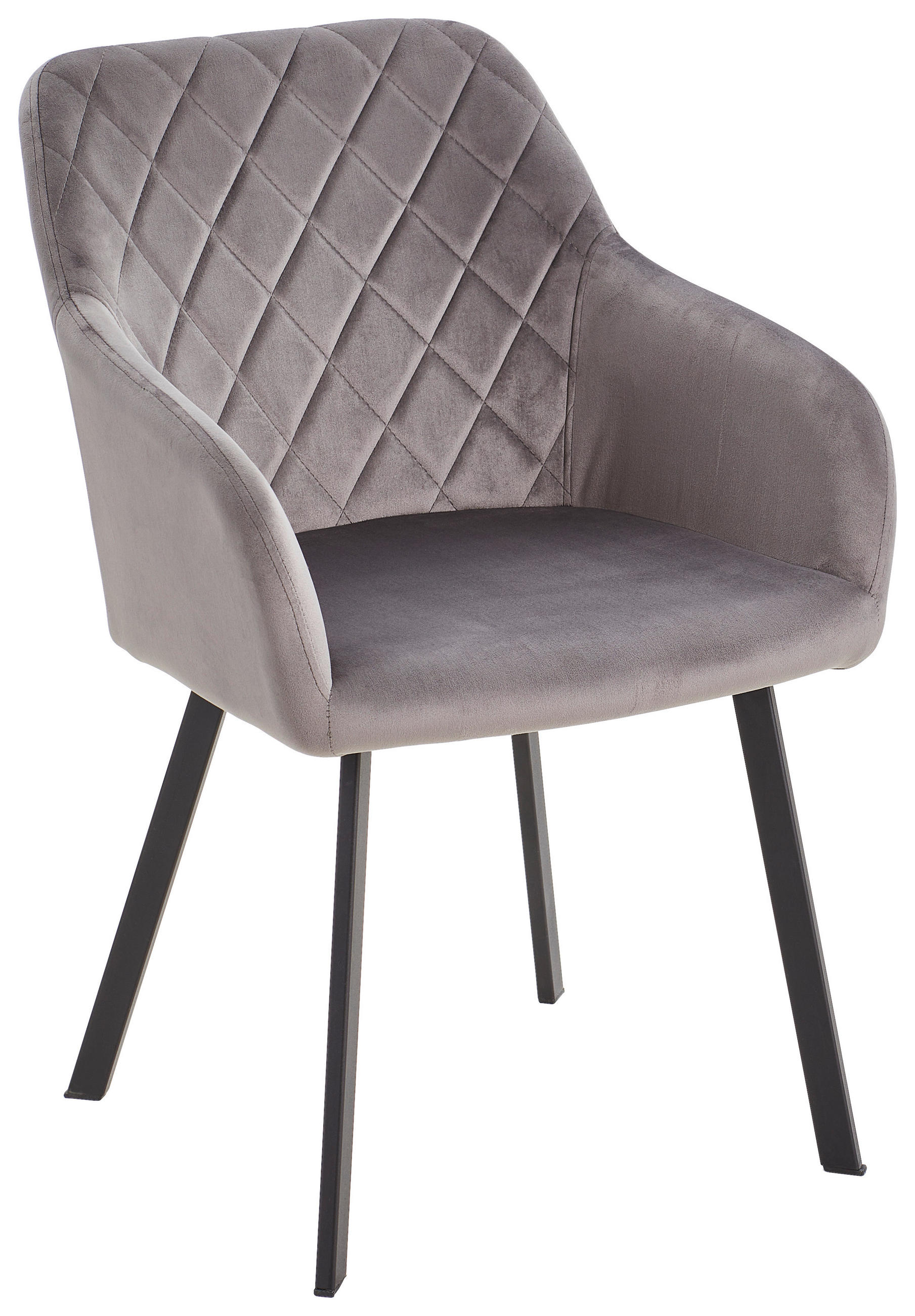 Livetastic ŽIDLE S PODRUČKAMI, železo, samet, šedá