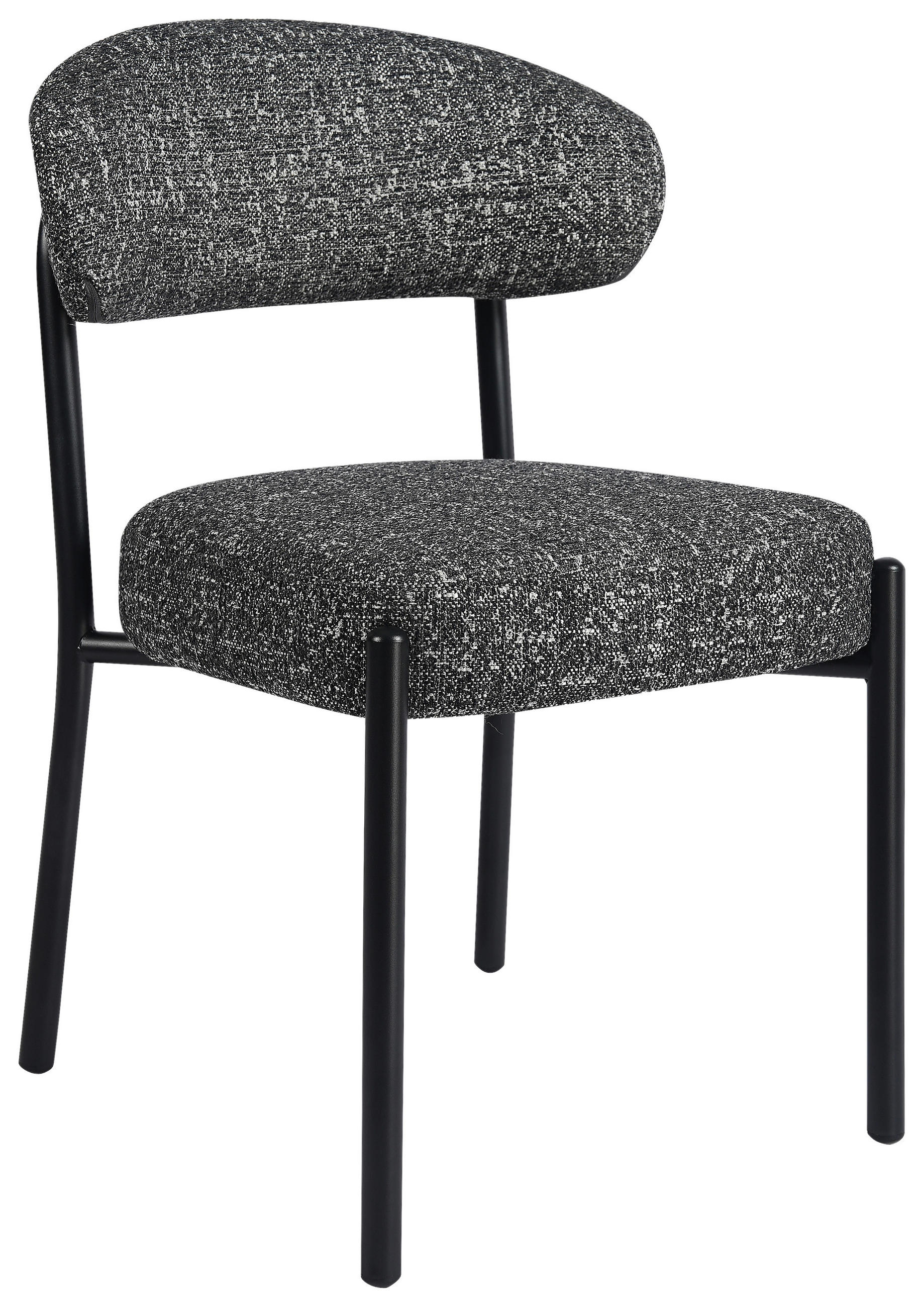 STUHL  Stoffauswahl Webstoff  Schwarz, Dunkelgrau  - Dunkelgrau/Schwarz, Design, Textil/Metall (56/82/58.5cm) - Milino
