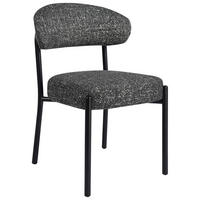 STUHL  Stoffauswahl Webstoff  Schwarz, Dunkelgrau  - Dunkelgrau/Schwarz, Design, Textil/Metall (56/82/58.5cm) - Milino