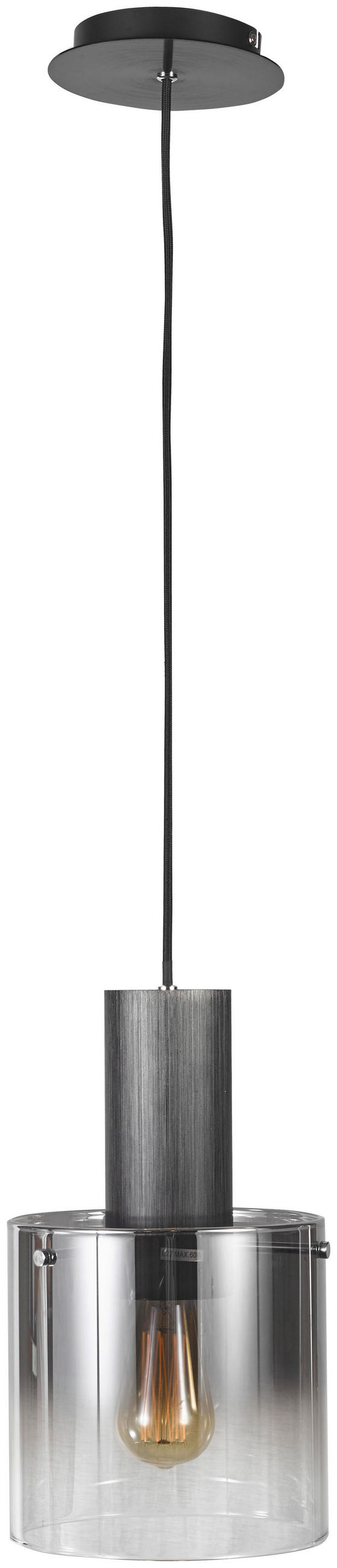 FÜGGŐLÁMPA  - fekete, Basics, Üveg/fém (20/20/120cm)