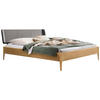 BETT 140/200 cm  in Eichefarben, Dunkelgrau  - Eichefarben/Dunkelgrau, Design, Holz (140/200cm) - Hasena
