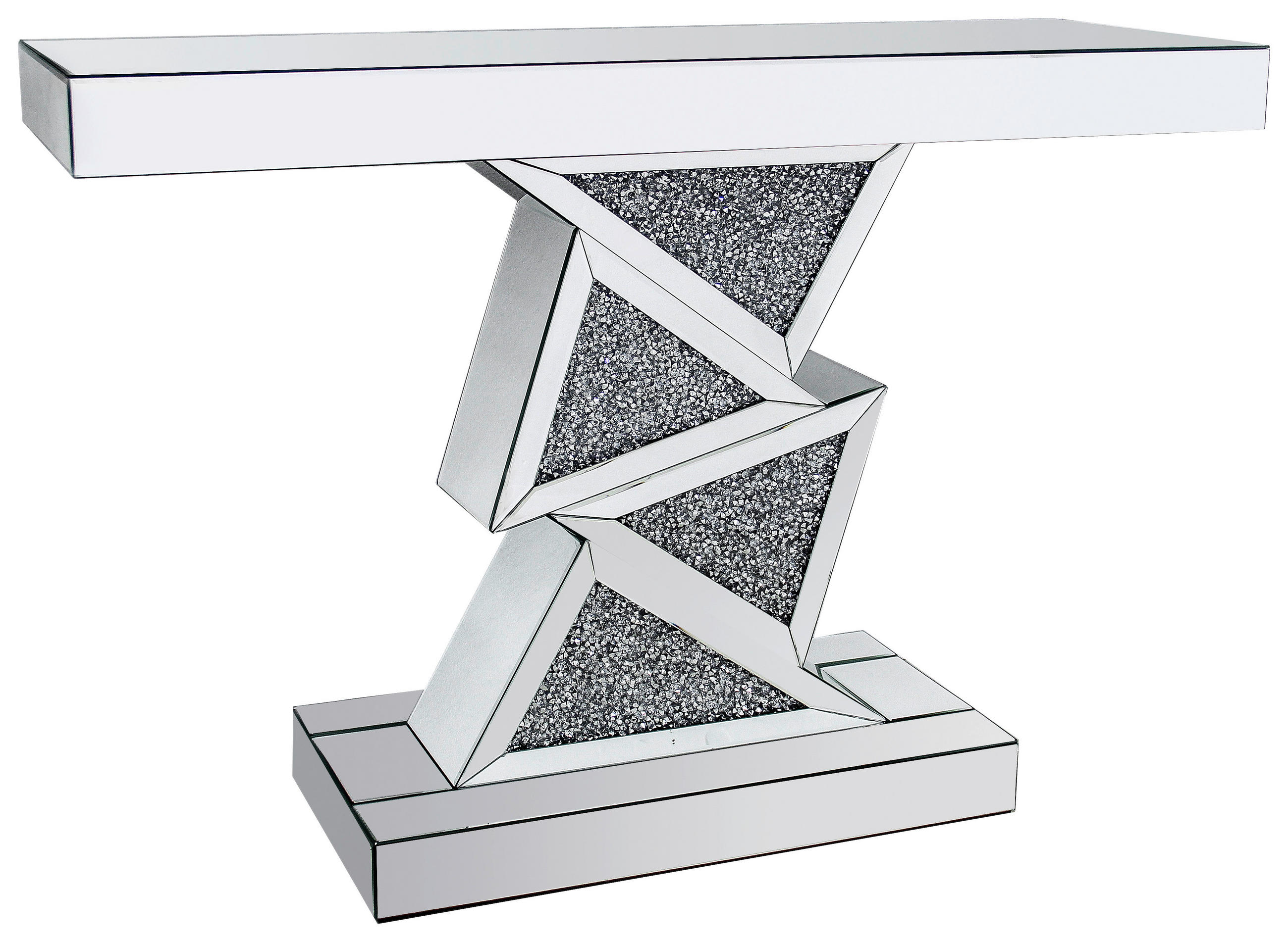 KONSOLENTISCH Silberfarben  - Silberfarben, Trend, Glas/Holzwerkstoff (120/35/80cm) - Xora