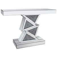 MASĂ TIP CONSOLĂ din sticlă, material pe bază de lemn, 120/35/80 cm    - argintiu, Trend, sticlă/material pe bază de lemn (120/35/80cm) - Xora