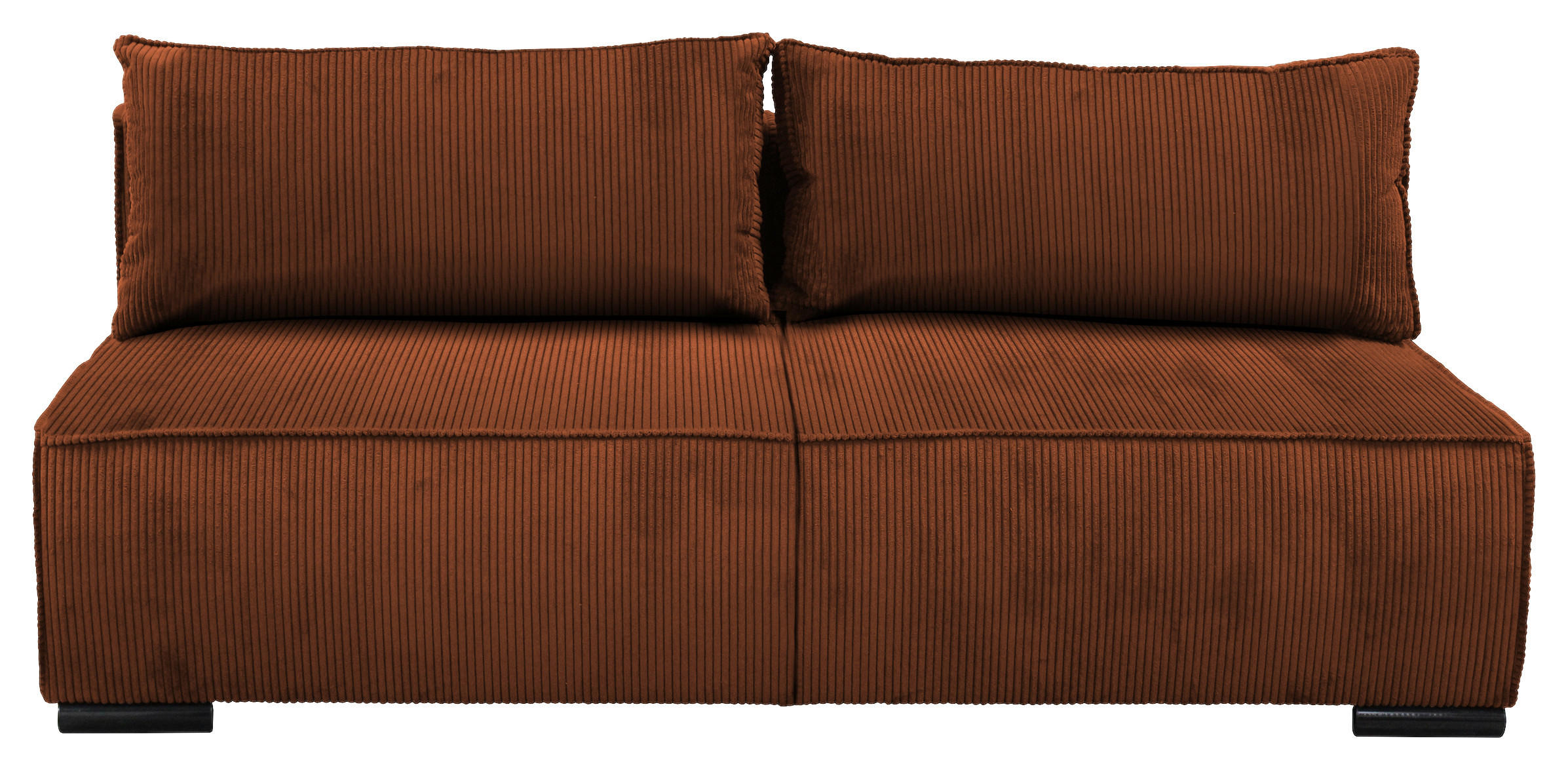 SCHLAFSOFA in Struktur Rostfarben  - Rostfarben/Schwarz, Design, Kunststoff/Textil (202/90/99cm) - MID.YOU