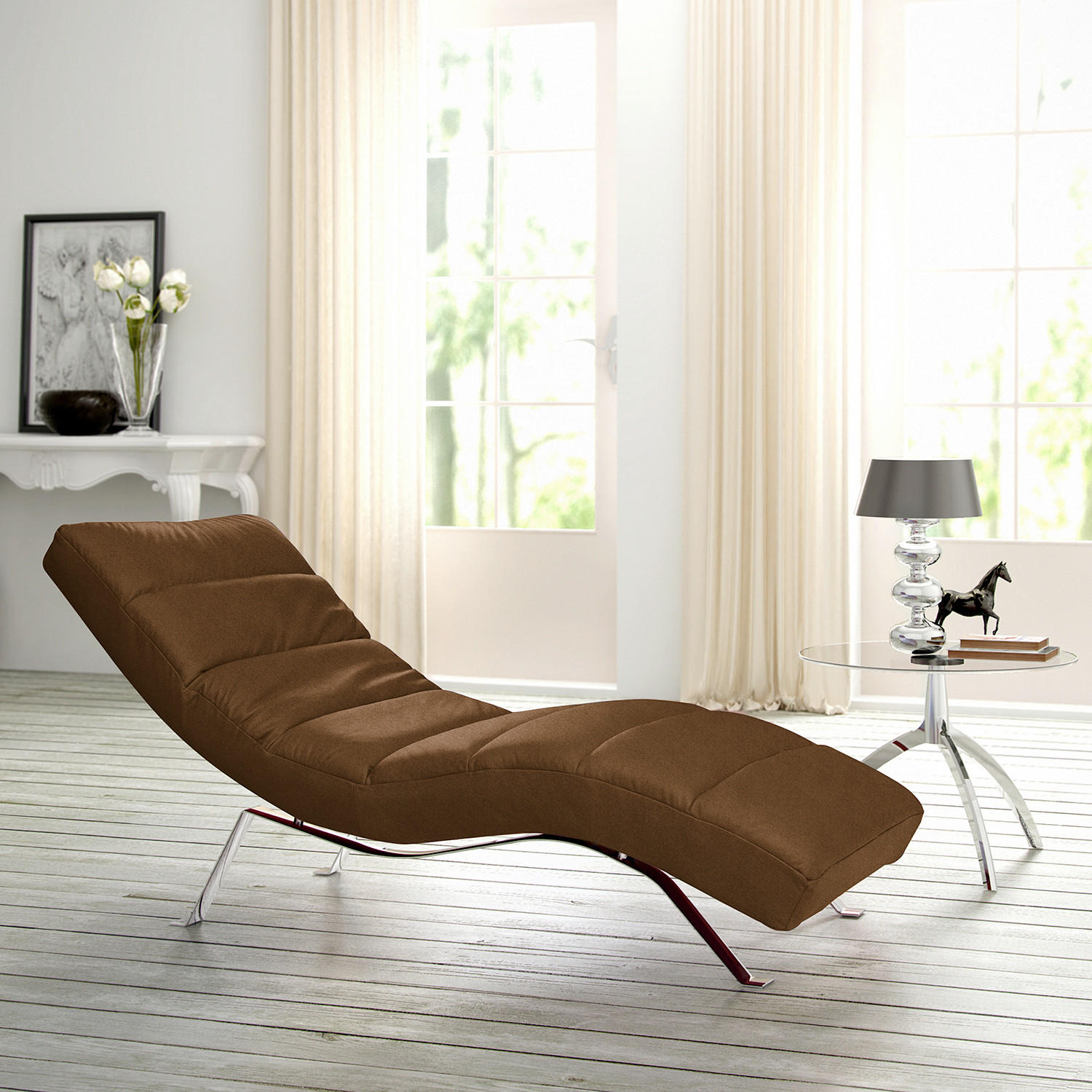 Livetastic Relaxliege Swing Dunkelbraun 65x65-95x171 cm