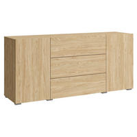 SIDEBOARD Berlin 150/68/38,5 cm 3 Schublade(n)  - Eichefarben/Grau, Design, Holzwerkstoff/Kunststoff (150/68/38,5cm) - P & B