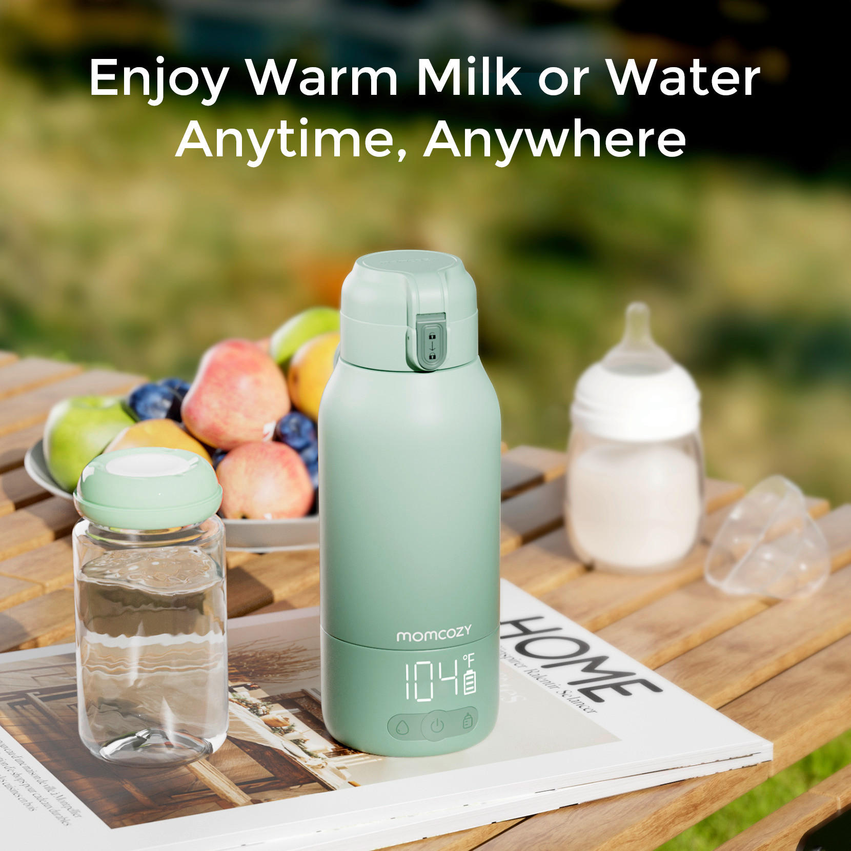 BABYKOSTWÄRMER  - Hellgrün, Basics, Kunststoff (11,4/29,8/11,4cm) - Momcozy