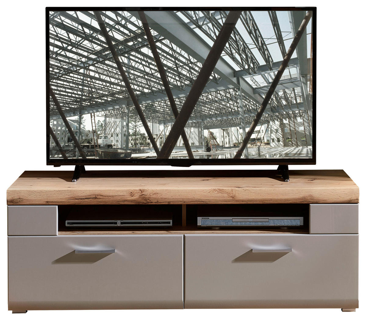 TV ELEMENT boje hrasta   - boje hrasta/boje kroma, Design, drvni materijal/metal (140/51/47cm) - Livetastic