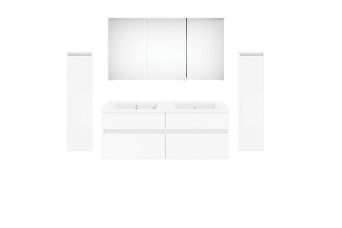 BADEZIMMER 180 cm  - Weiss Hochglanz/Weiss, Konventionell, Keramik/Holzwerkstoff (180cm) - Puris