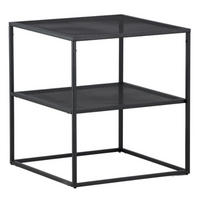 COUCHTISCH in Metall 55/55/60 cm  - Schwarz, Design, Metall (55/55/60cm) - Livetastic