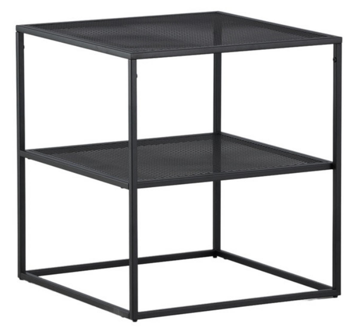 COUCHTISCH in Metall 55/55/60 cm  - Schwarz, Design, Metall (55/55/60cm) - Livetastic